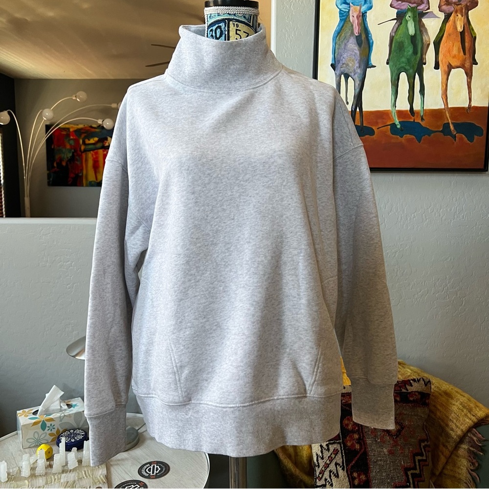 Aerie offline cloud fleece mock neck sweater